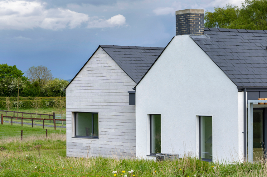 Aluminium windows on a modern new build home in a rural setting - Senator Windows